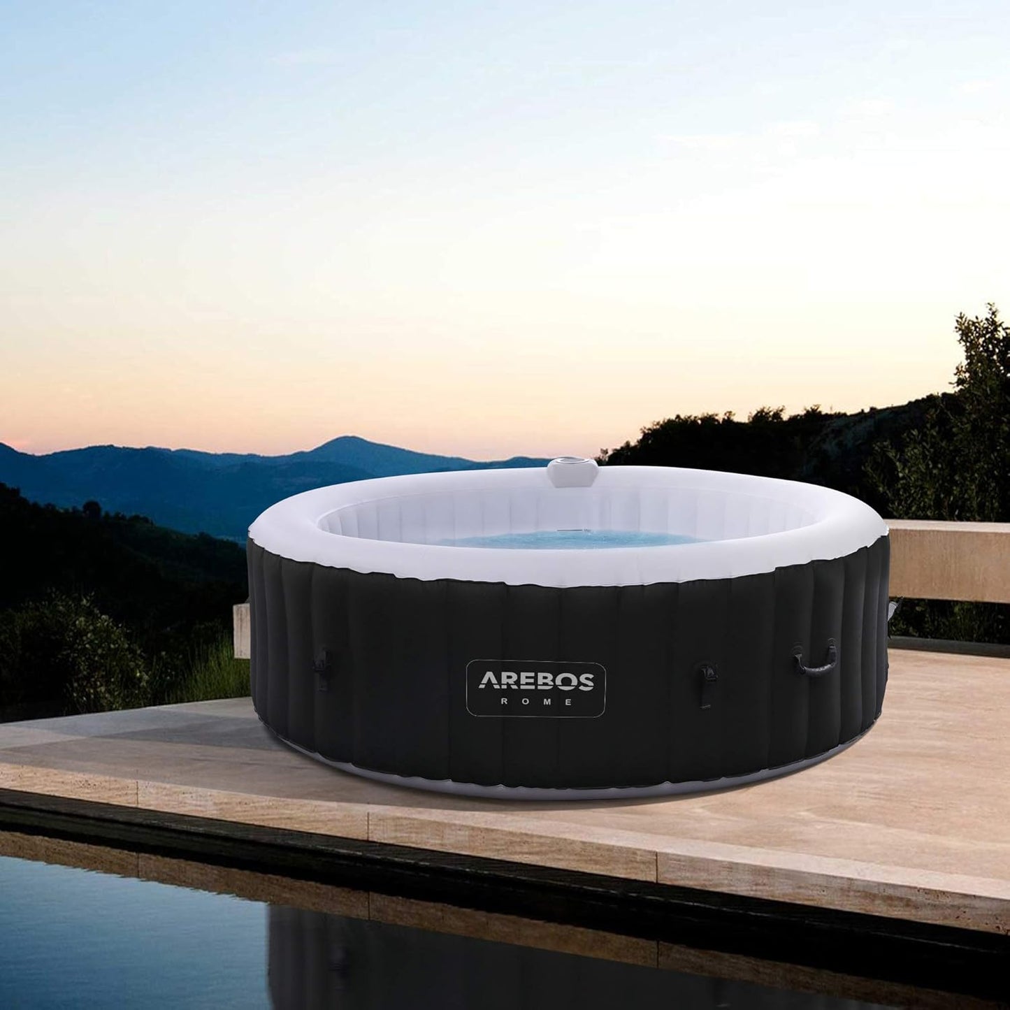 Whirlpool Nackenkissen-Set mit Getränkehalter