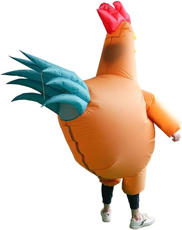 Aufblasbares Hahn-Kostüm für Erwachsene, Ananas Huhn