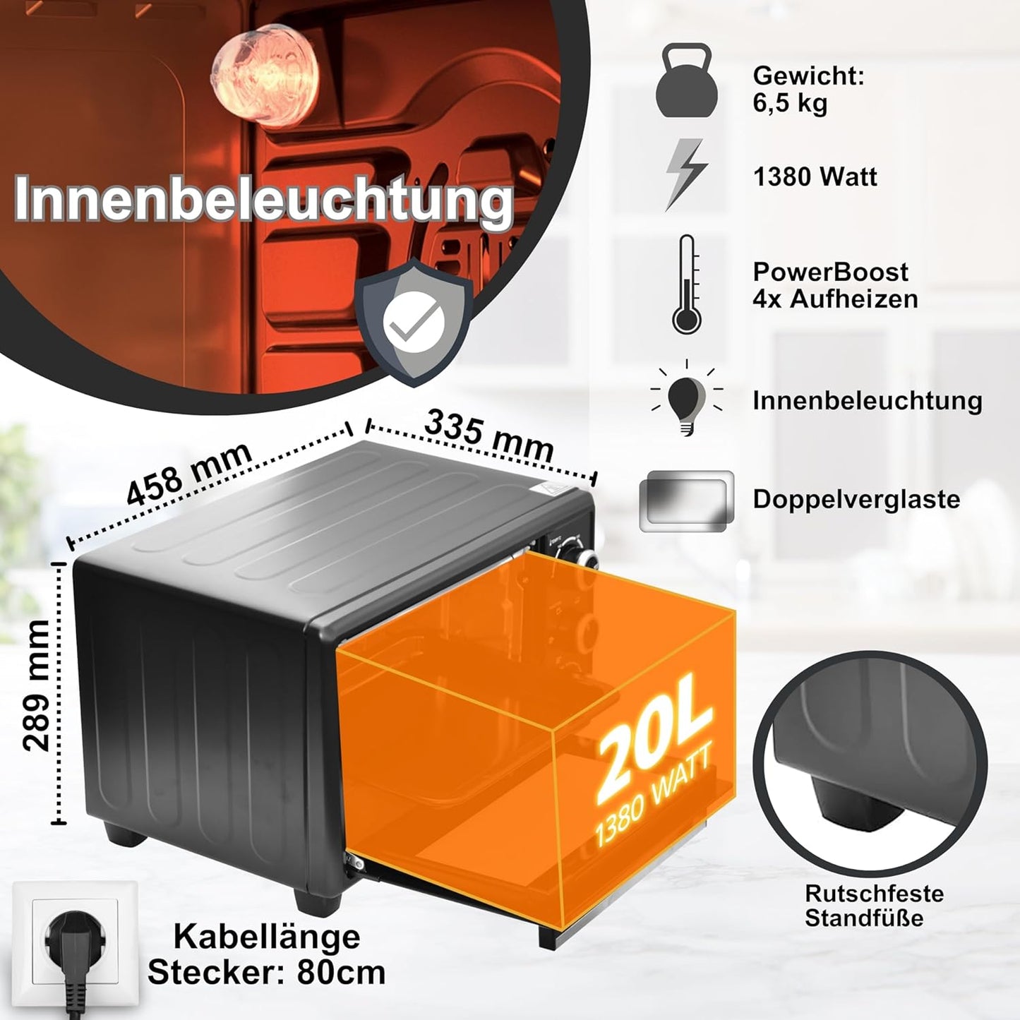 Minibackofen, 20 Liter