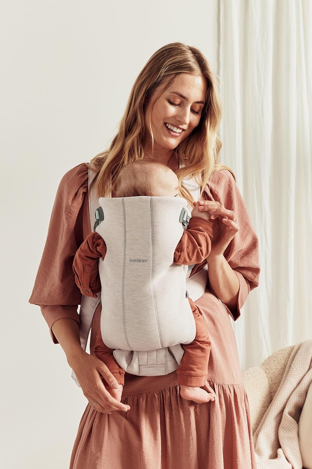 Babytrage Mini, 3D-Jersey Hellbeige