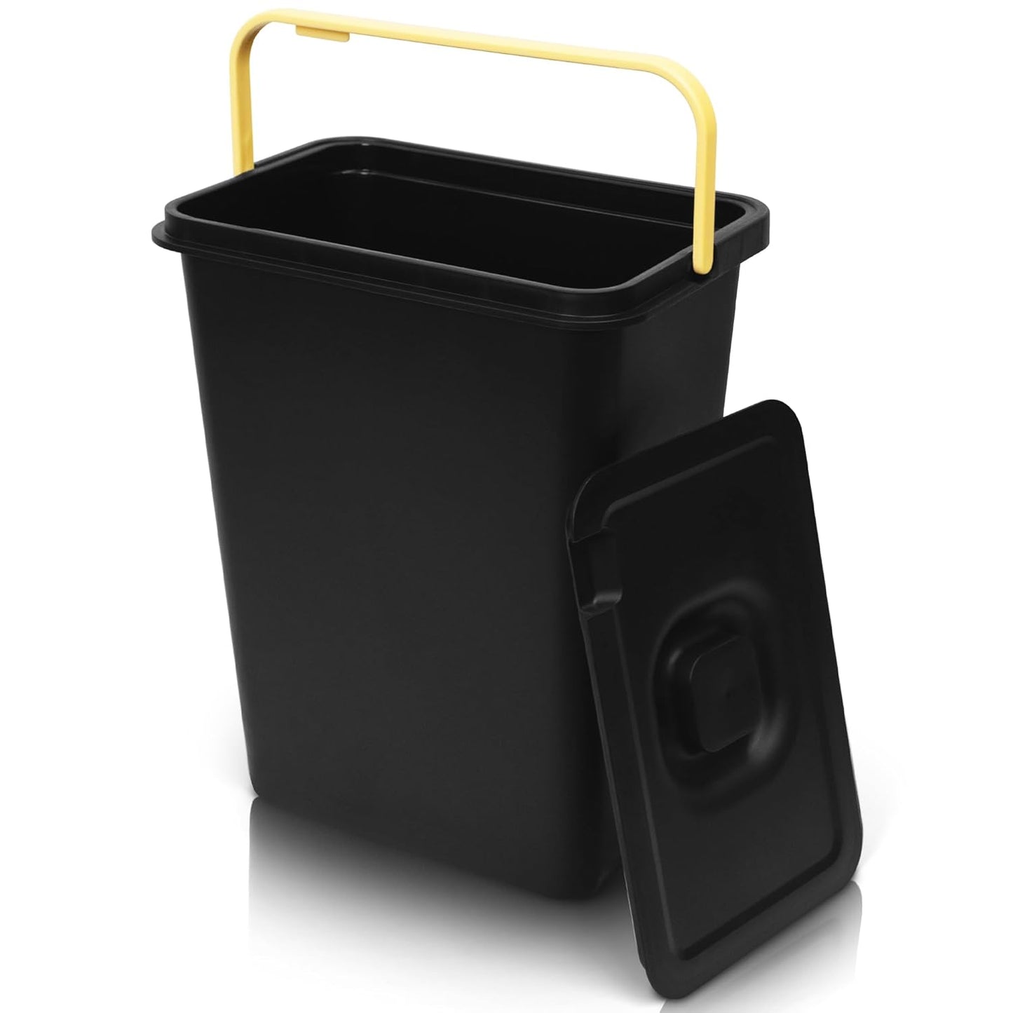 Mülltrennsystem mit 4 Fächern und Fusspedal, 40 Liter / Schwarz