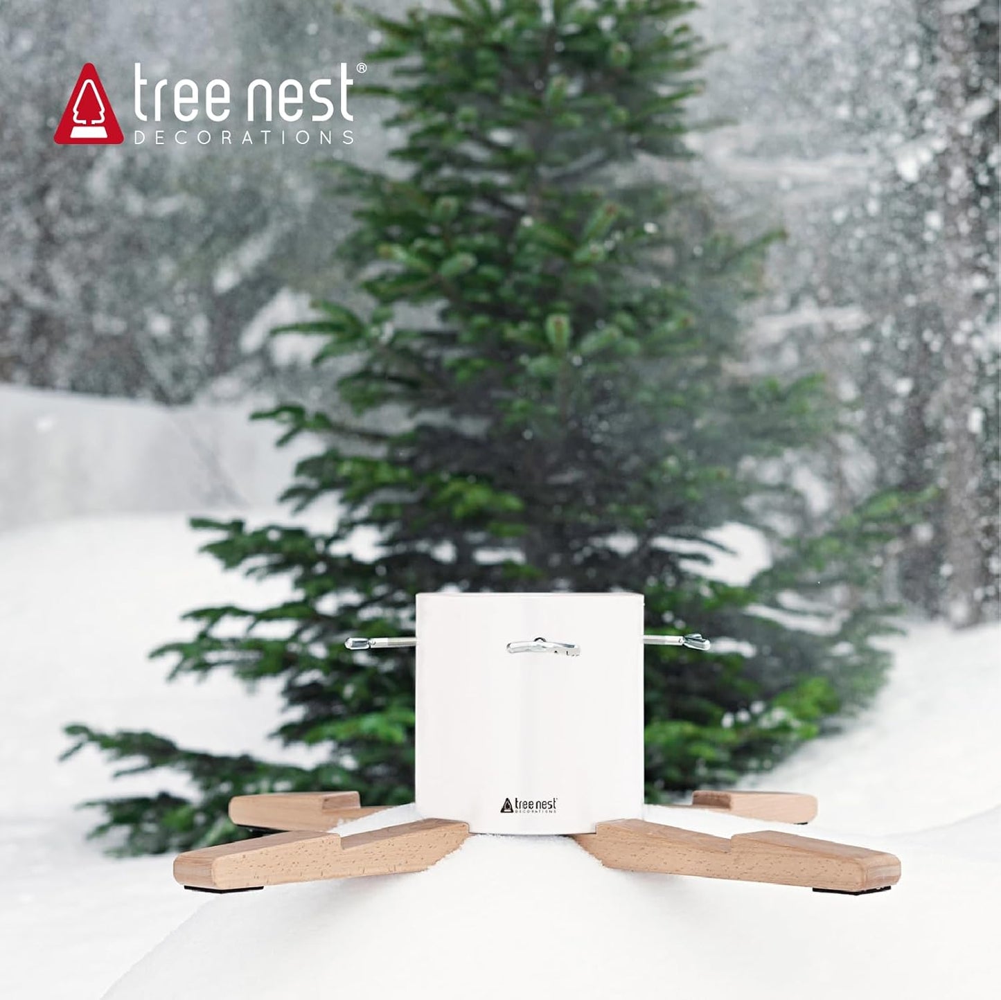 Weihnachtsbaumständer mit Wassertank, Weiss / Up to 3,0m, Ф13cm