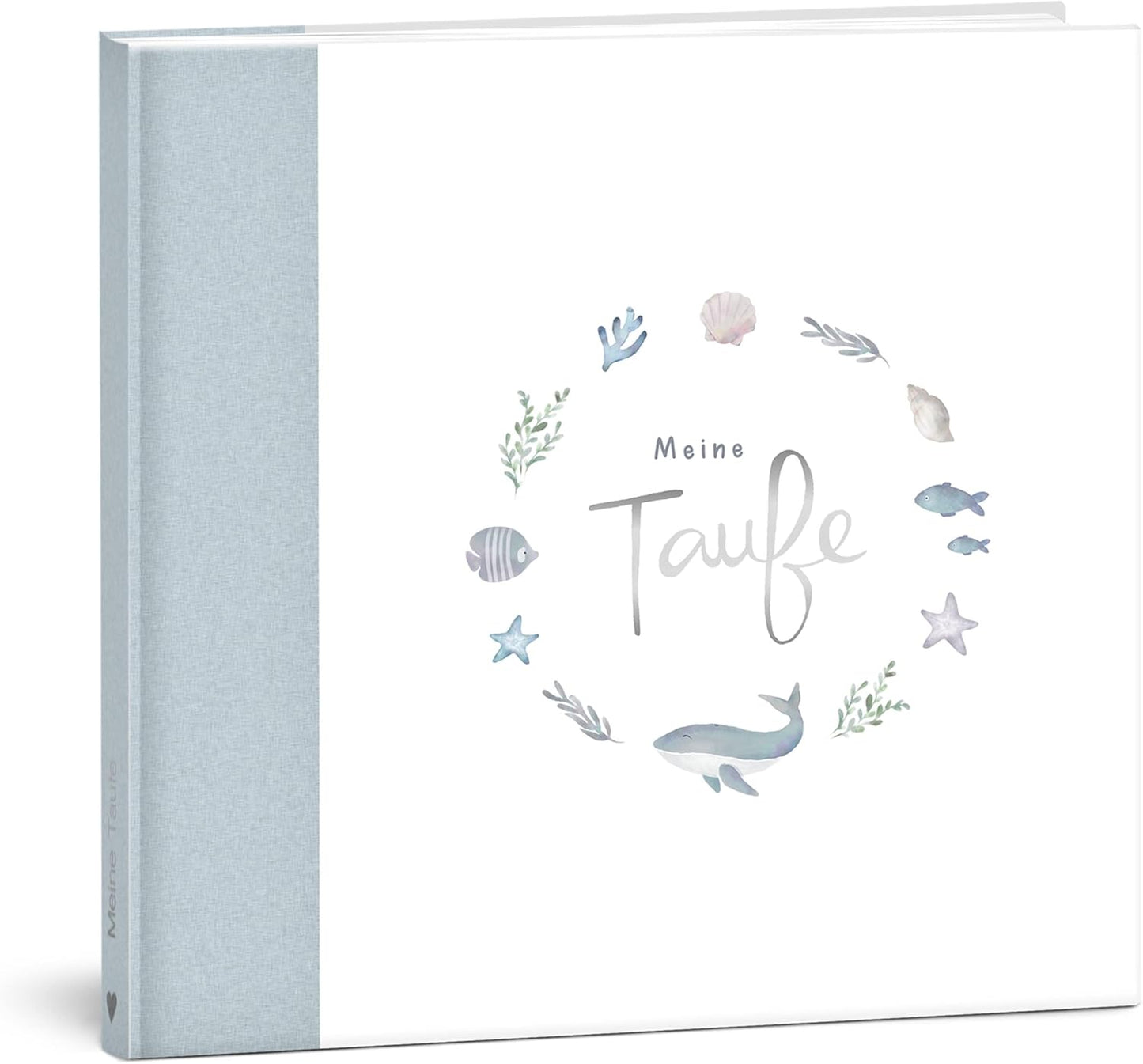 Gästebuch zur Taufe mit 72 Innenseiten, Wal ohne Stickerset