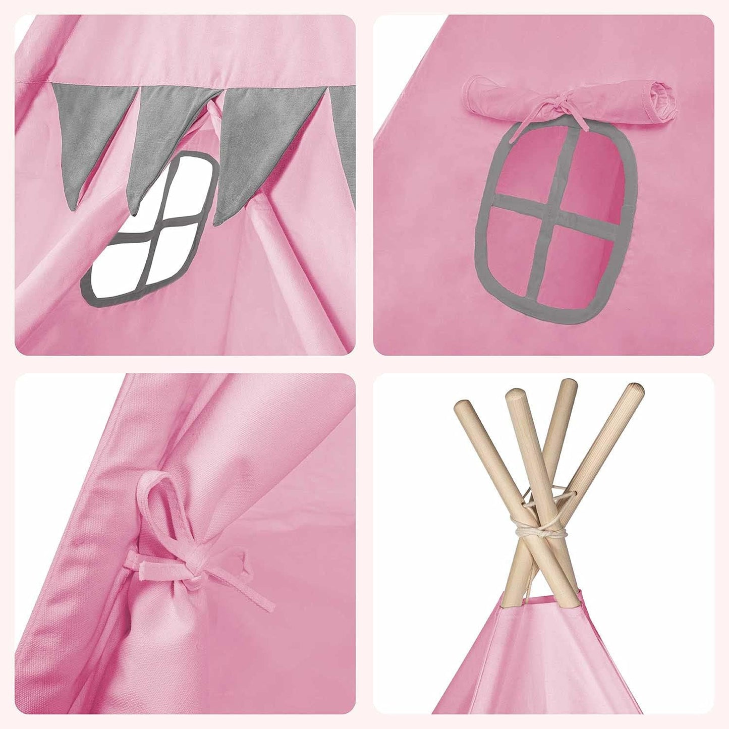 Pinkes Tipi Kinderspielzelt, Pink