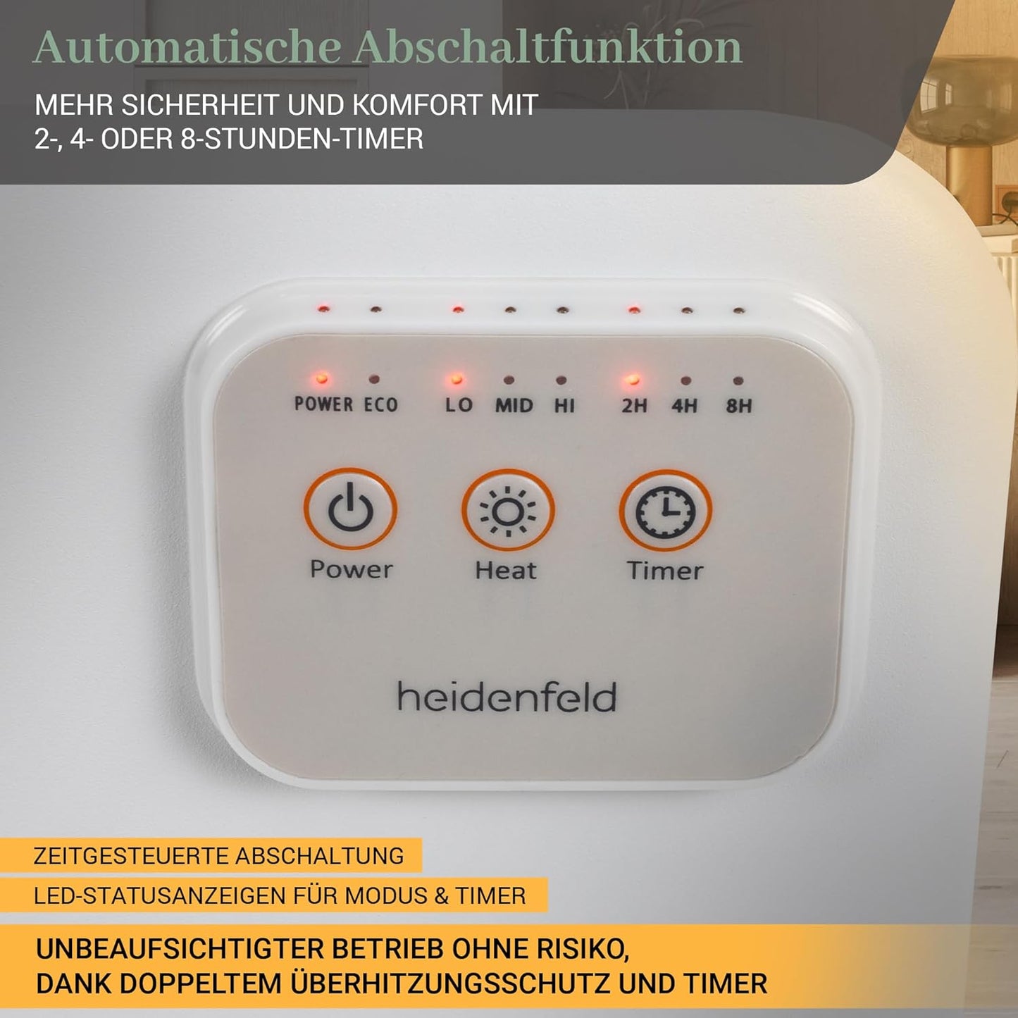Infrarotheizung HF-TH120 Tischheizung, Weiß