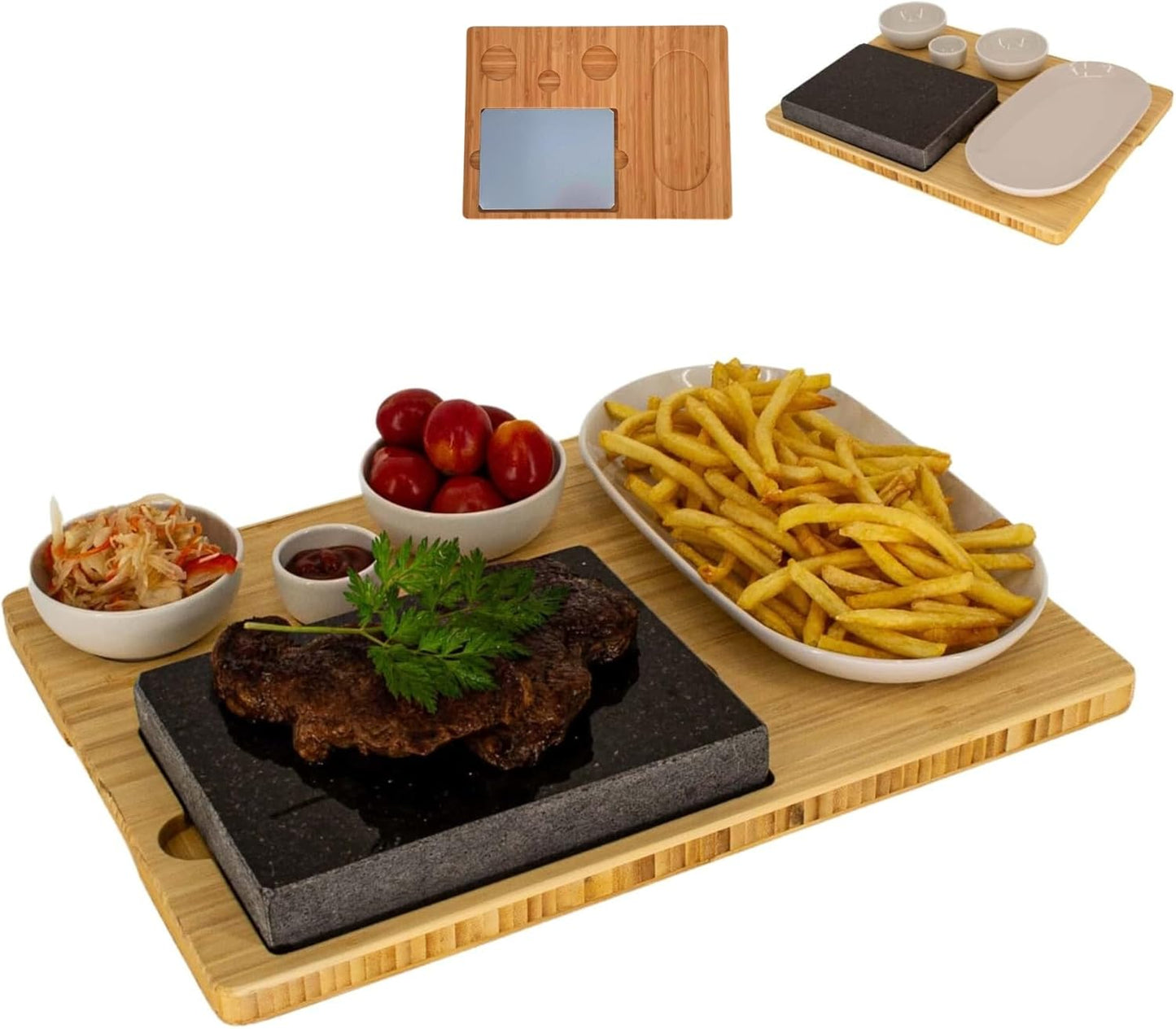 Hot Stone Tischgrill Set, 1 set