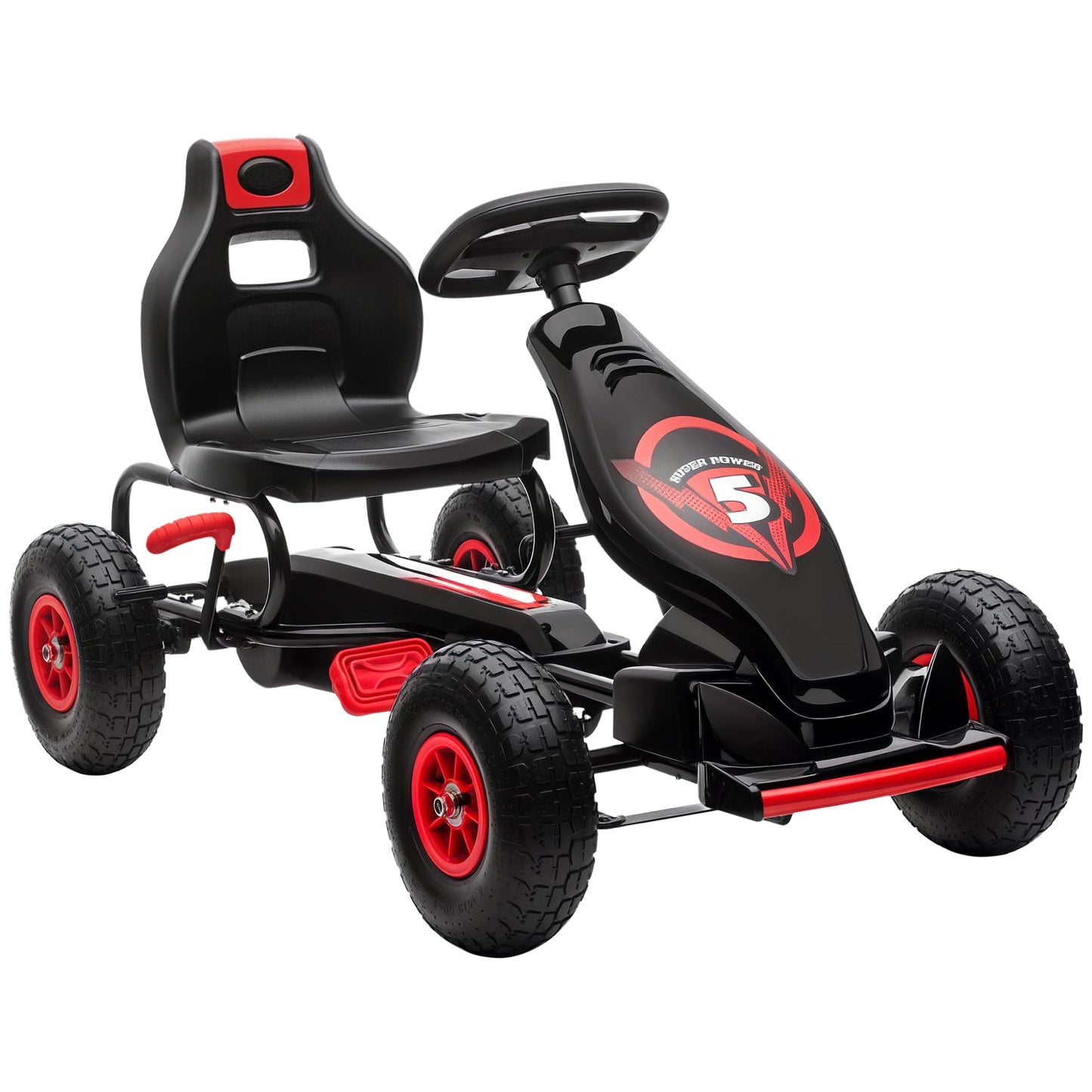 Tretfahrzeug für Kinder, Rot+schwarz