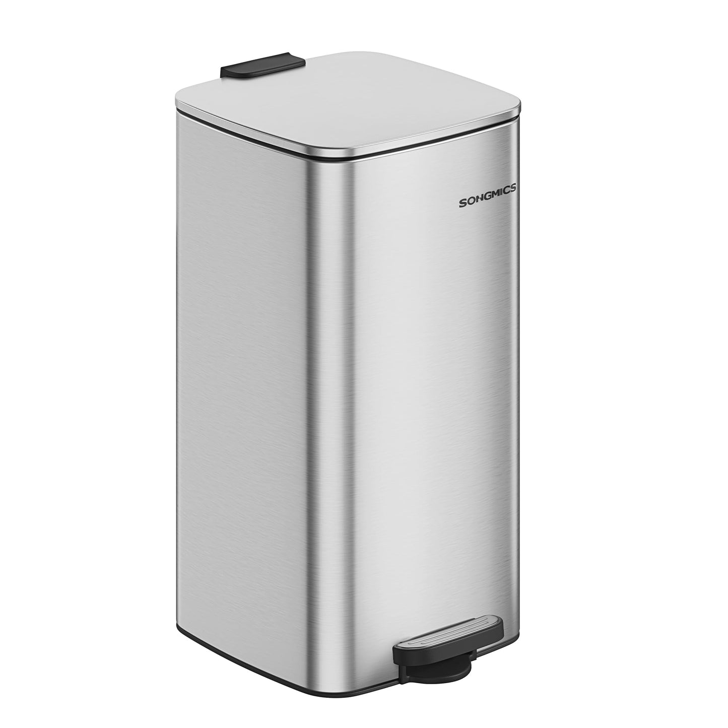 Tretmülleimer mit Softclose, metallicsilber 30 L
