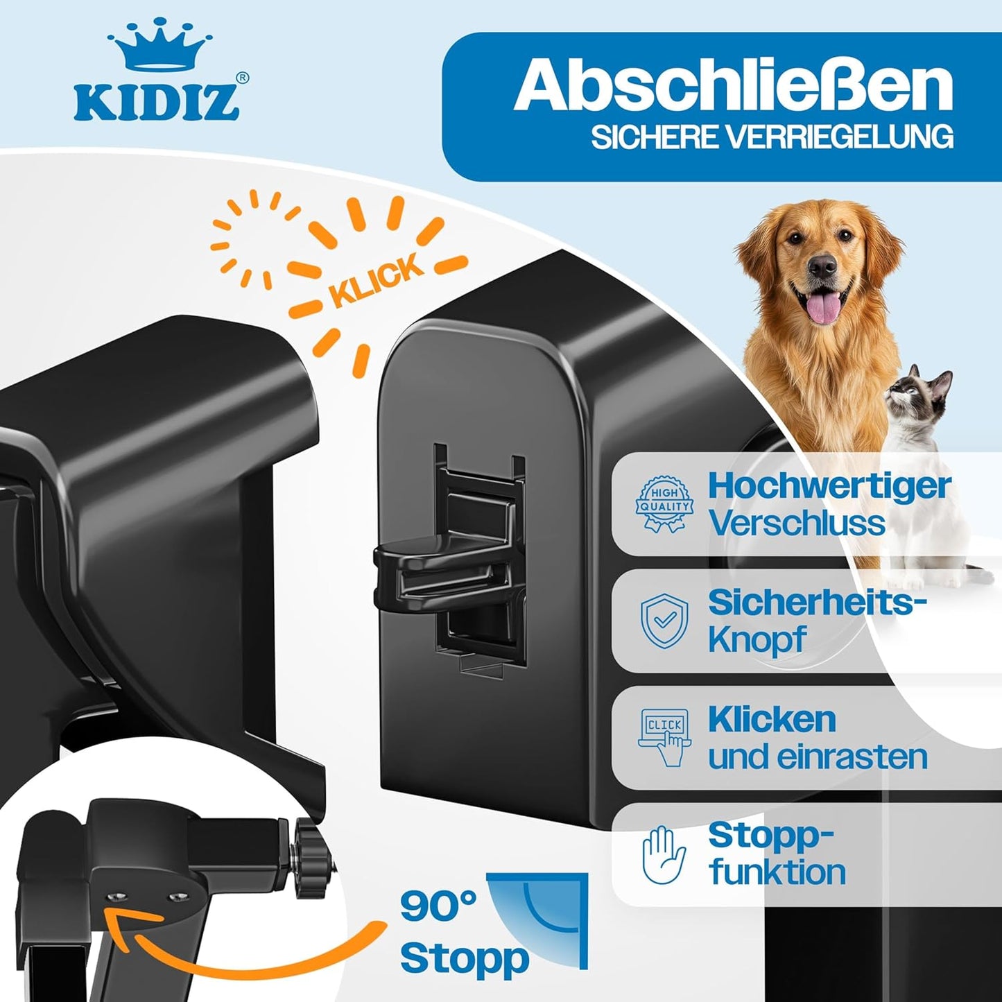 Treppenschutzgitter, 74 - 80 cm Schwarz