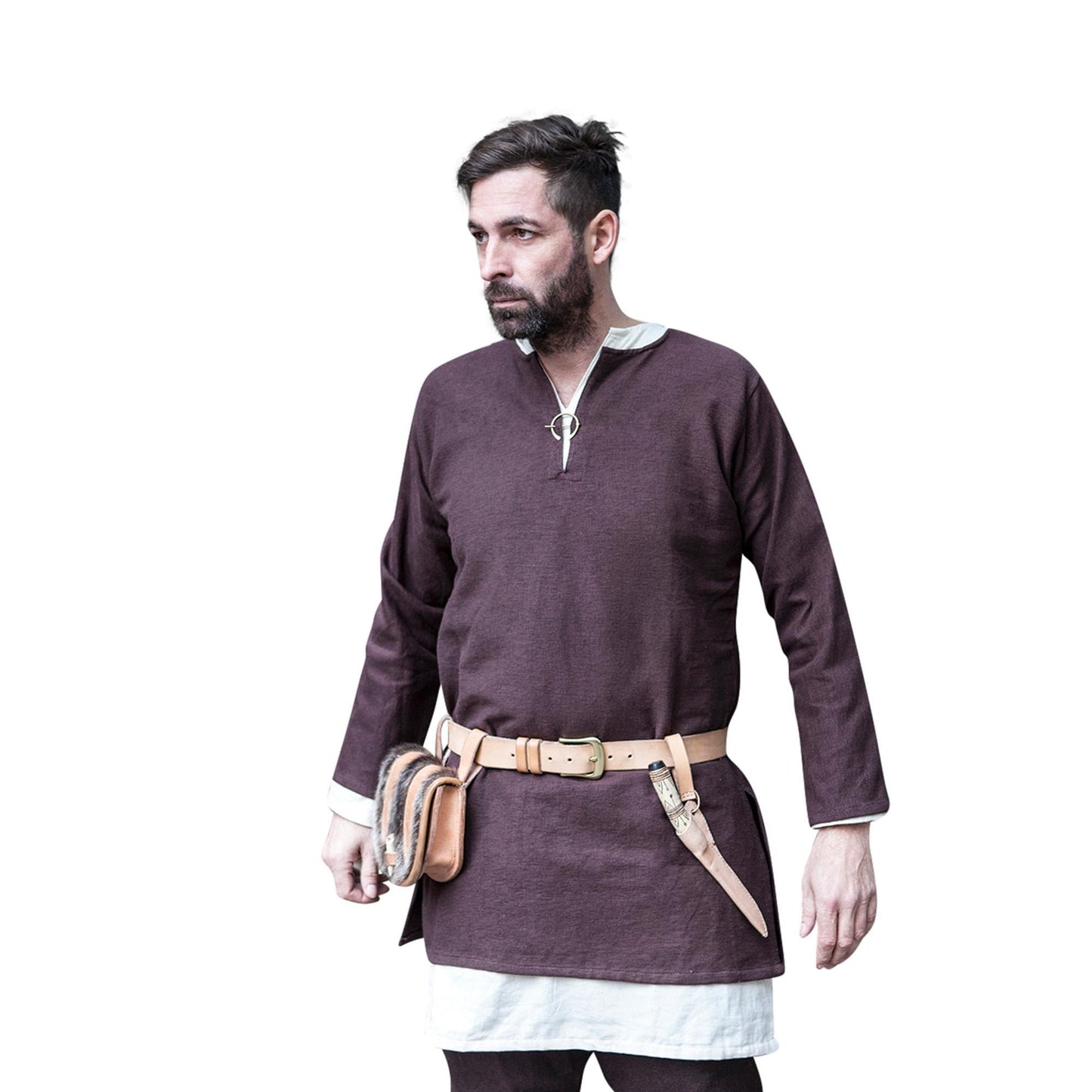 Mittelalter Kurz-Tunika Erik, Braun L