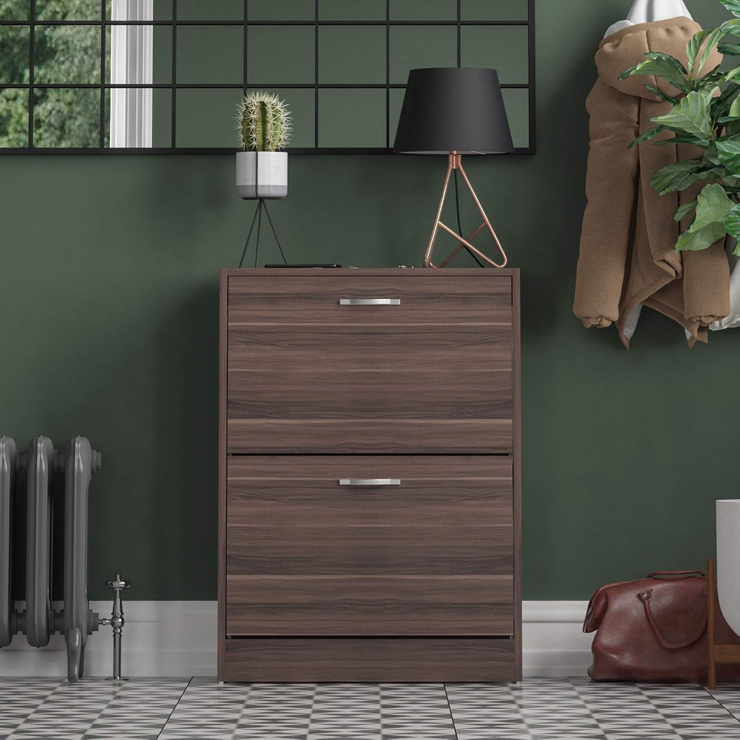 Schuhschrank mit 2 Klappfächern