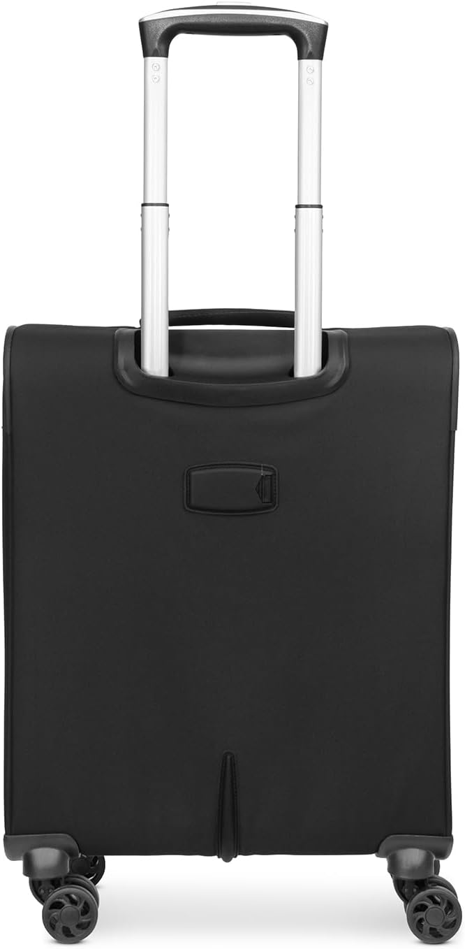 Handgepäck Trolley mit 4 Rollen und Zahlenschloss, Schwarz Koffer S (55 cm)