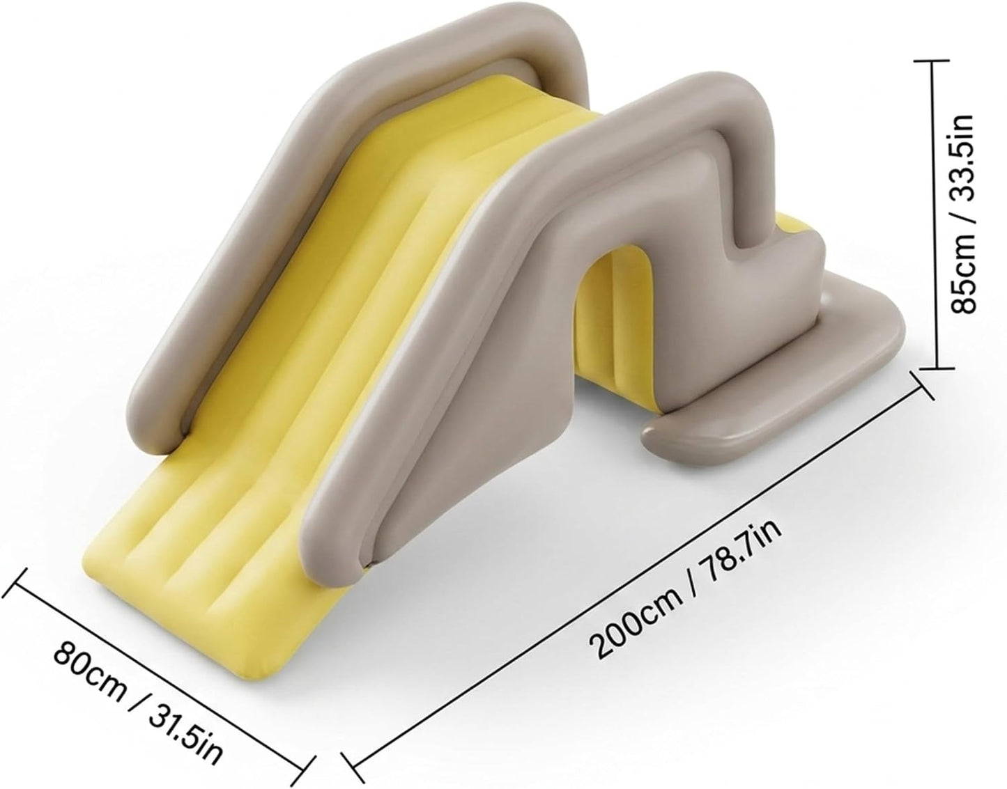 Aufblasbare Poolrutsche mit Fusspumpe, Khaki