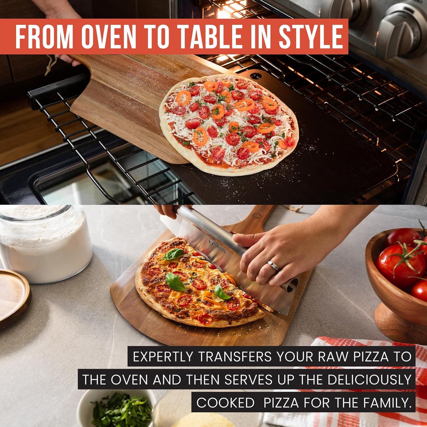 Pizzaschieber mit langem Griff, 30,5 cm