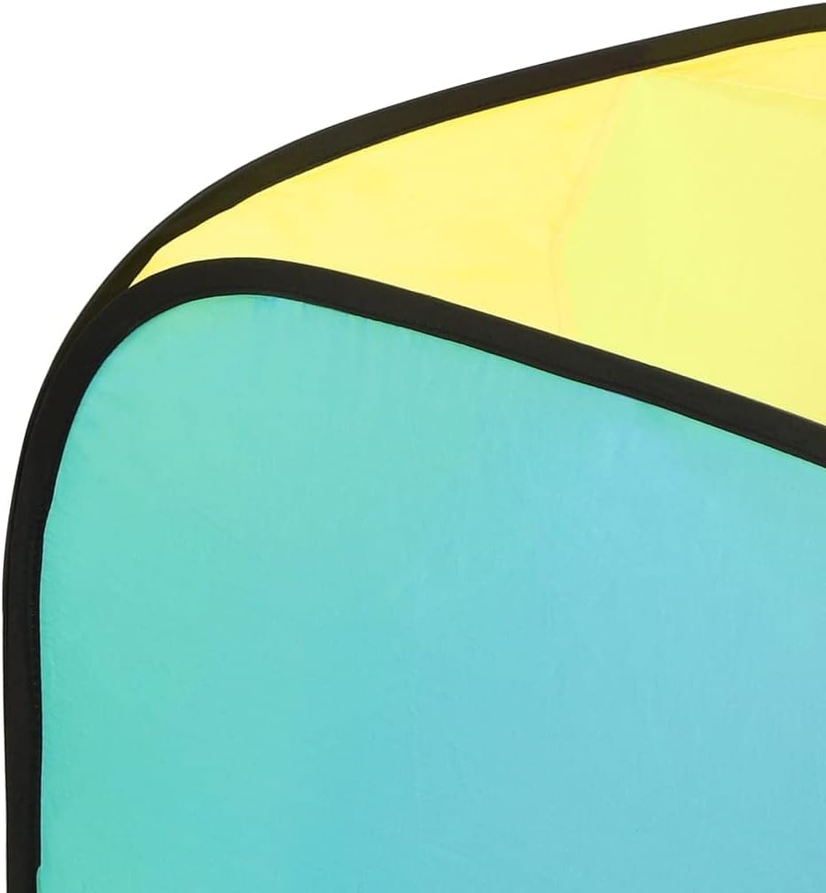 3-in-1 Spielzelt mit Tunnel, Bällebad und Tragetasche, 190x264x90cm, Gelb