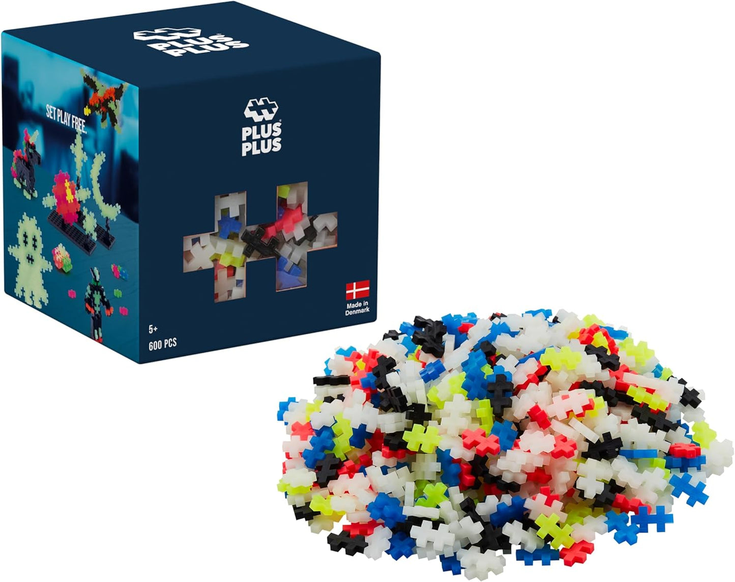 Plus Plus Leuchtsteine in der Packung - 600 Stück 3974, 600 Pieces Glow