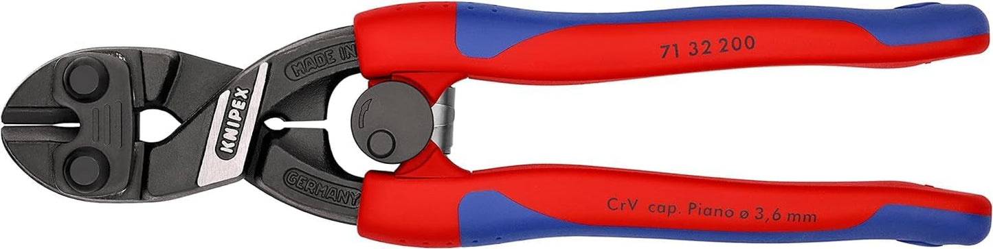 CoBolt 71 32 200 - Kompakt-Bolzenschneider, gerade Schneiden / Schneidaussparung Mit Mehrkomponentenhüllen, Rot/Blau 200 mm / SB-Verpackung