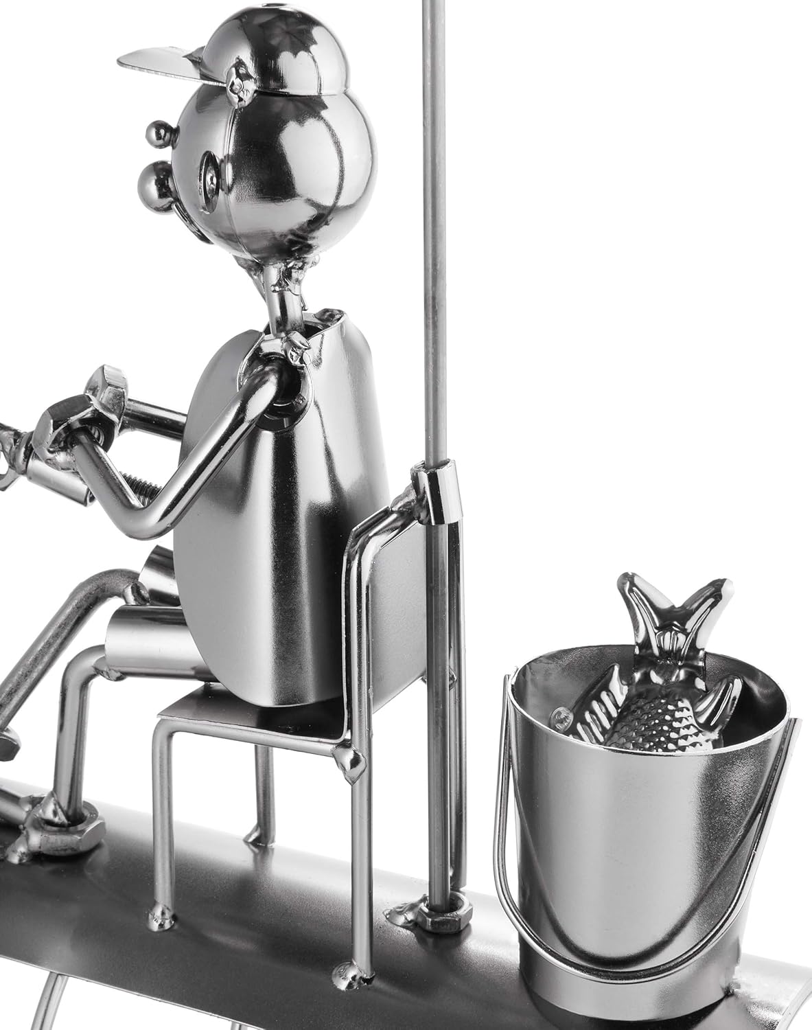 Weinflaschenhalter Angler