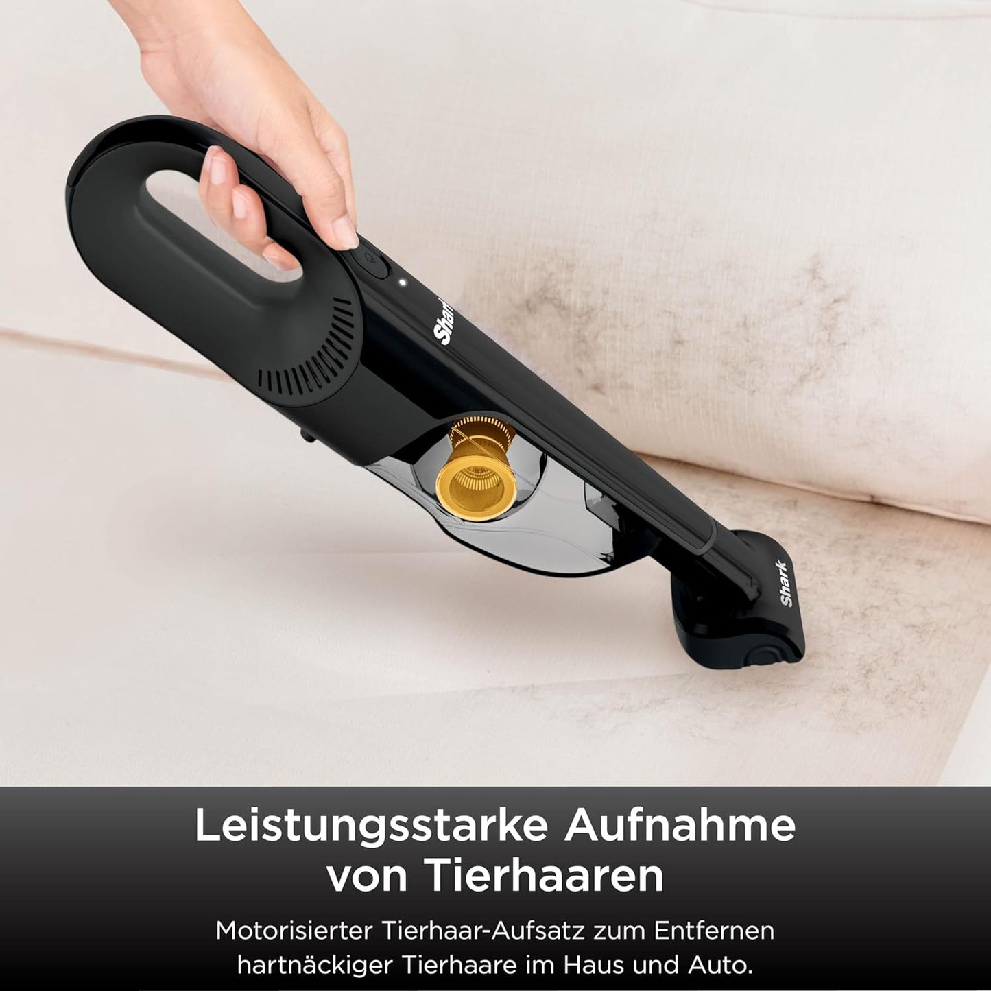 Kabelloser Handstaubsauger, 10 Minuten Laufzeit + 0.45l Schwarz-gelb