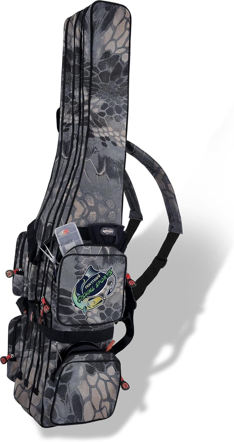 Allround-Angelrutentasche, Black-Camo 150 cm