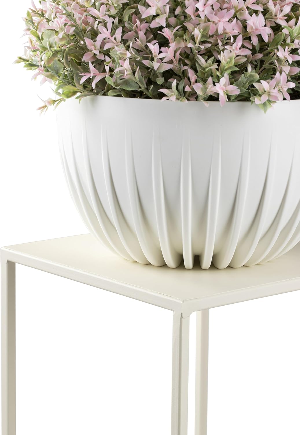 Blumenständer im Loft Stil, Cremefarben 100 cm