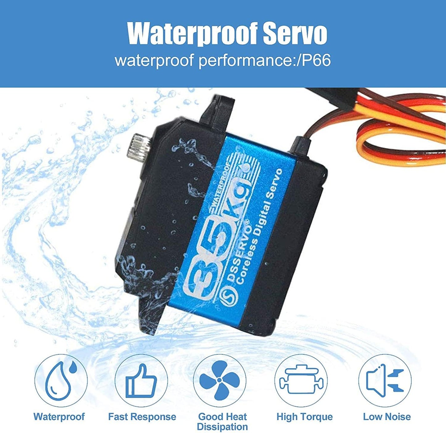 Kernloser Servomotor für RC Autos, 35KG-270°