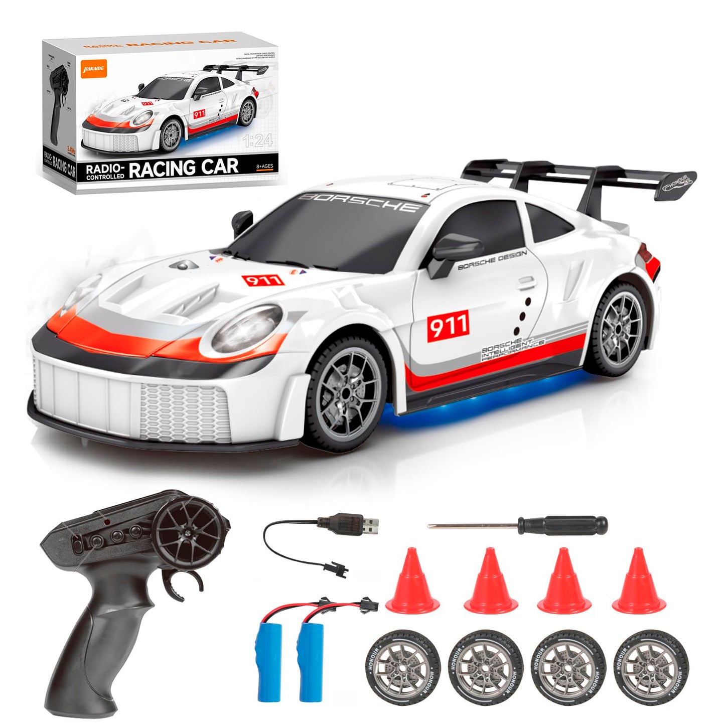 Ferngesteuertes Drift-RC-Auto 1:24 4WD, 906-weiss