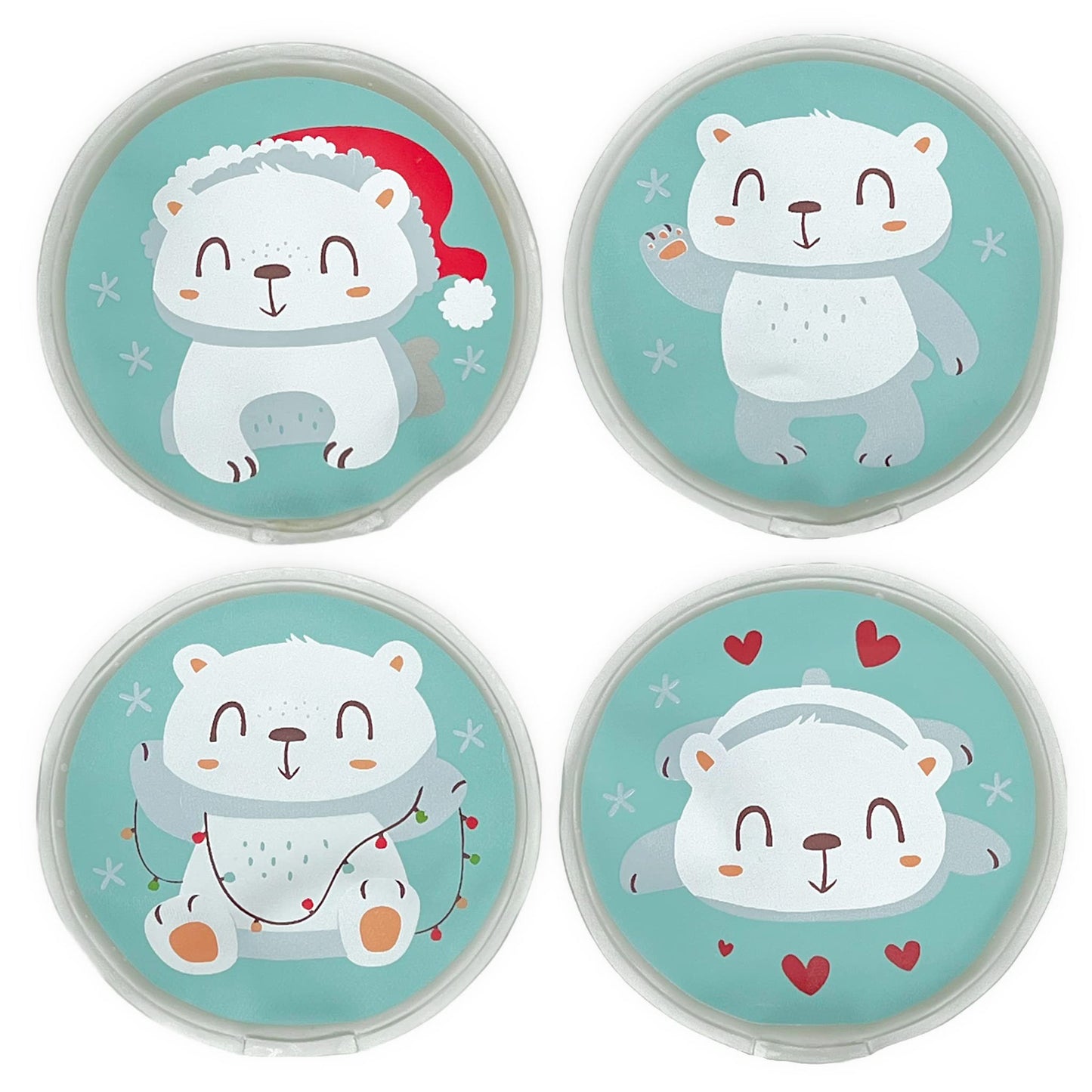 Wiederverwendbare Handwärmer-Set (4er-Pack), 4er-Set Sweet Polar Bears