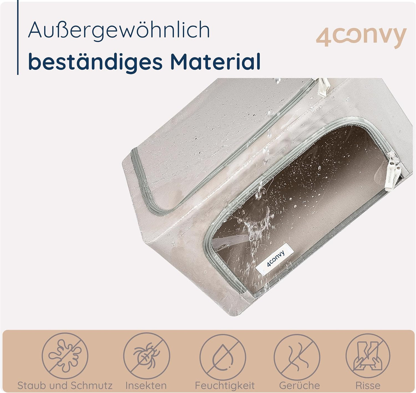 Faltbare Aufbewahrungsbox, 2x24L Grau