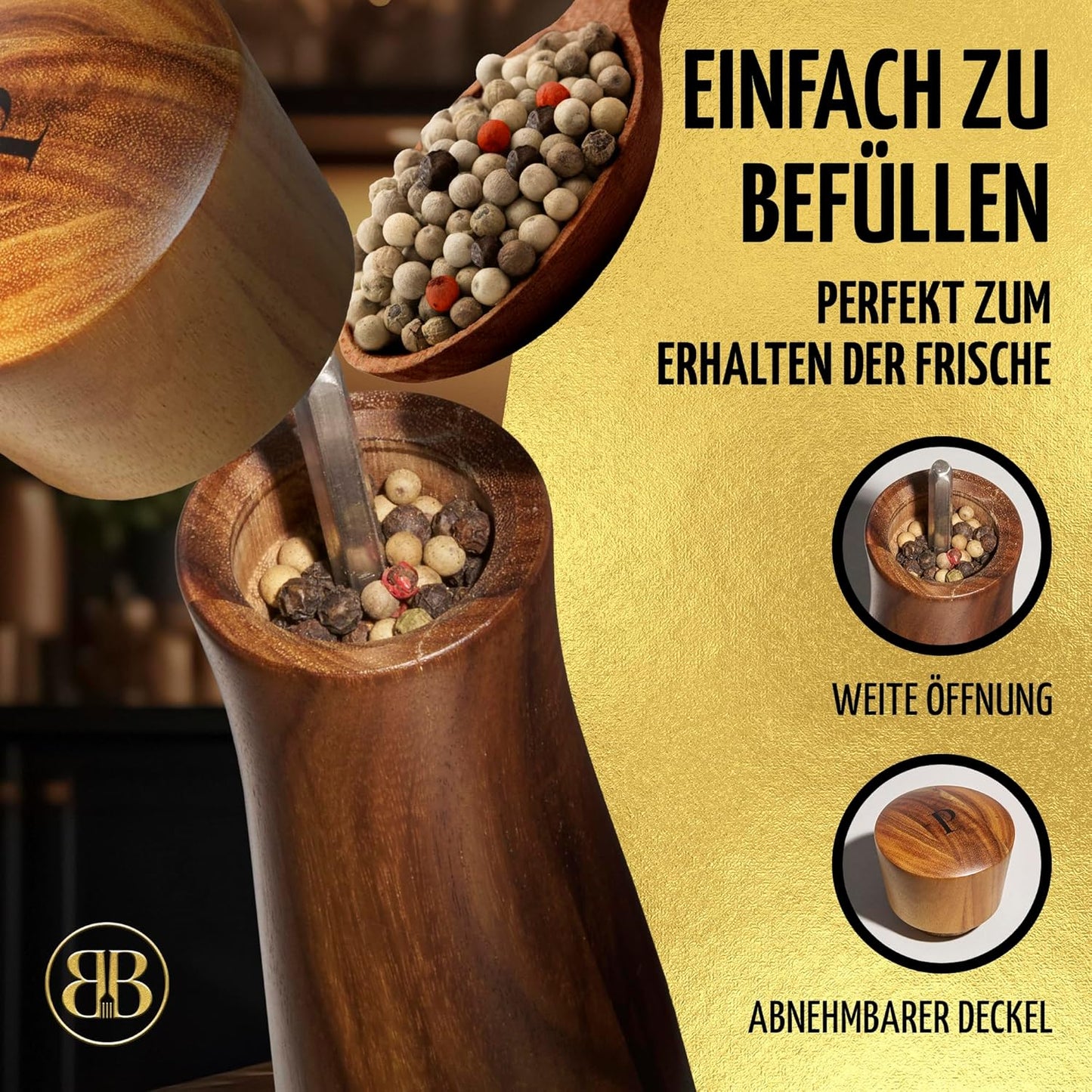 Salz- und Pfeffermühlen-Set in Geschenkbox, Engel