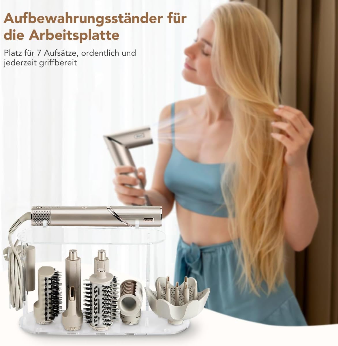 Haartrocknerhalter, Transparent