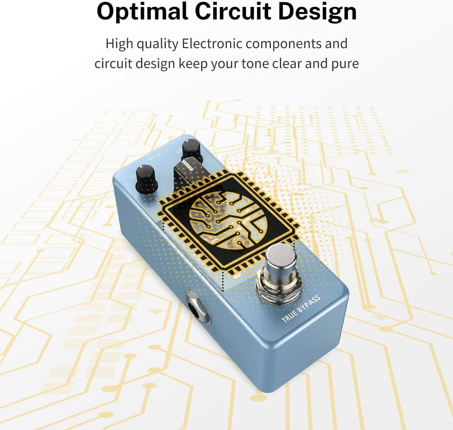 Analoges Chorus-Gitarrenpedal mit True Bypass, chorus