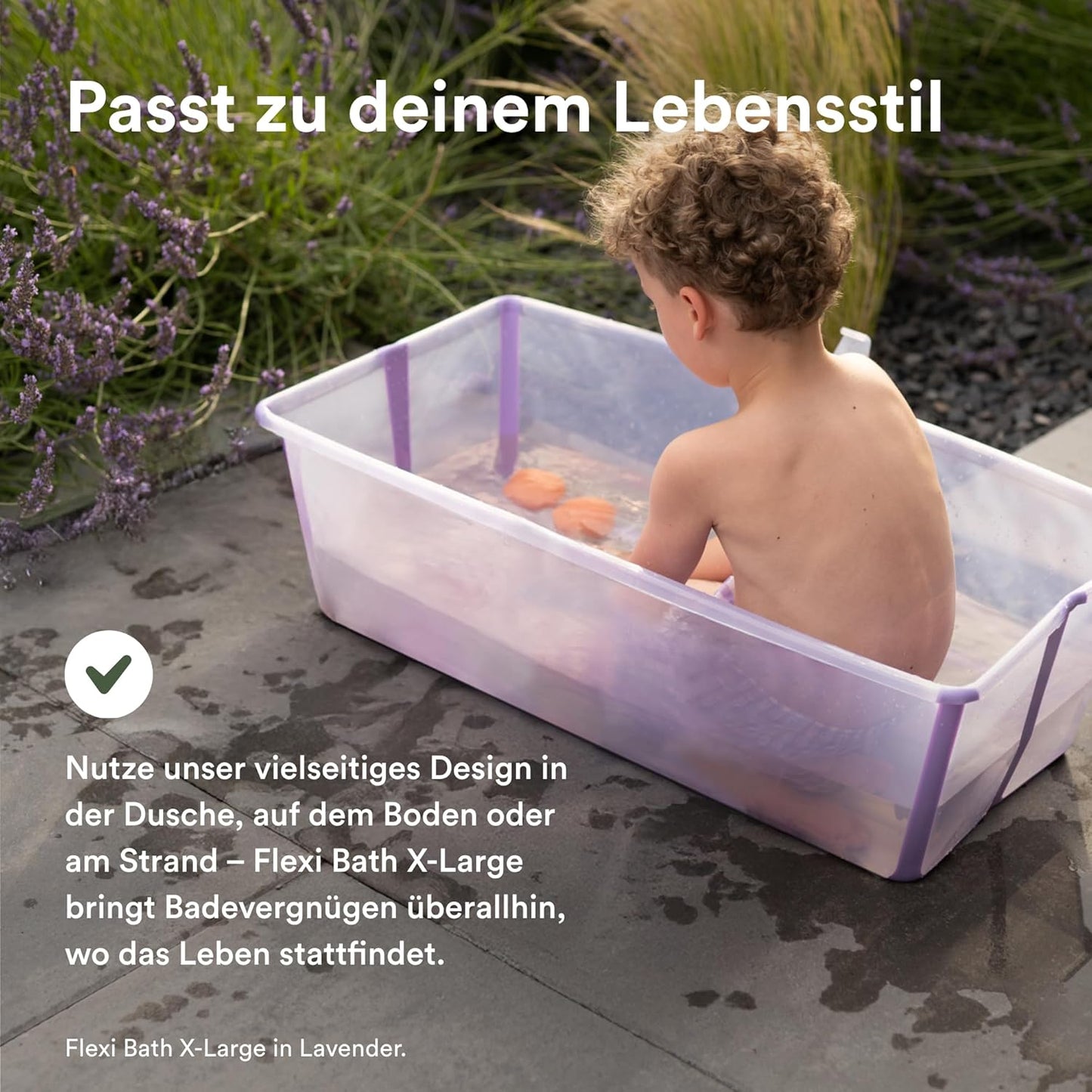 Flexi Bath Faltbare Babybadewanne, X-Large - 80 x 24 x 40 (cm) Ocean Blue