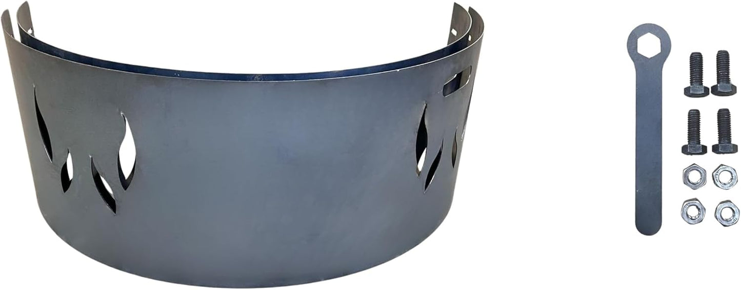 2-teiliger Funkenschutz für Feuerschale, 2-teiliger Funkenschutz 100cm