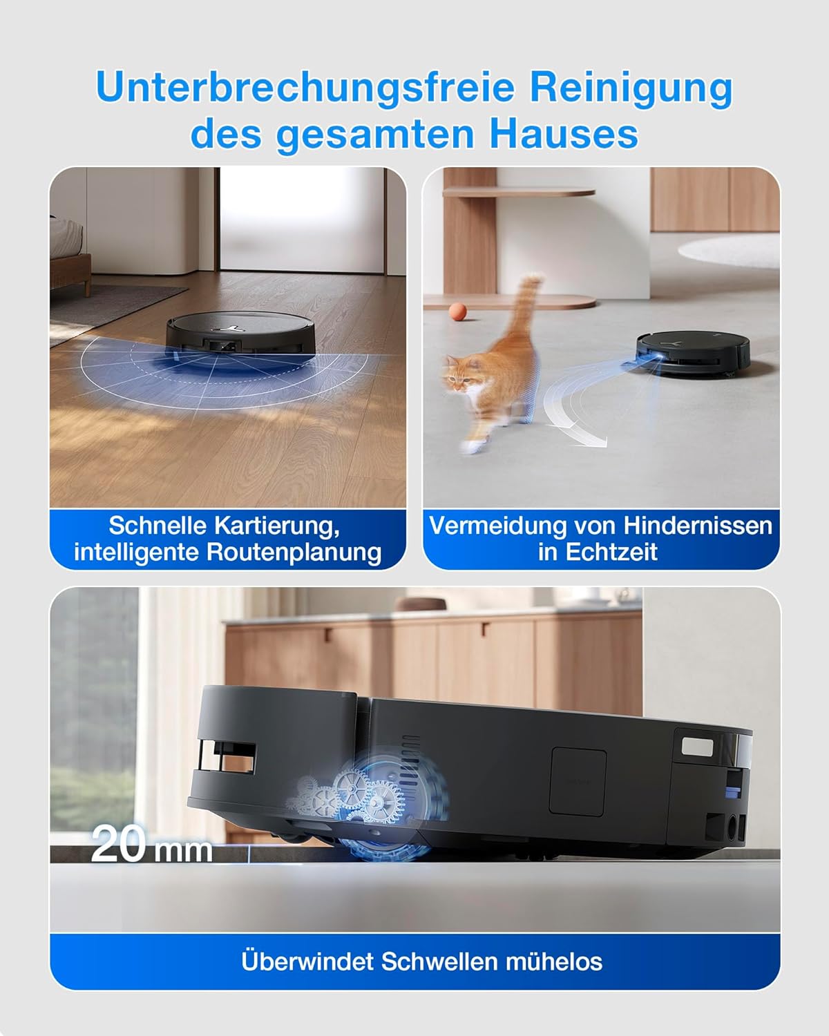 Deebot T80S Saugroboter mit Wischfunktion, T80S OMNI Schwarz