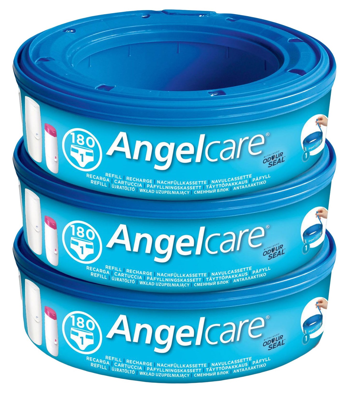 Nachfüllkassetten-Set (3er-Pack) für Windeleimer, Plus