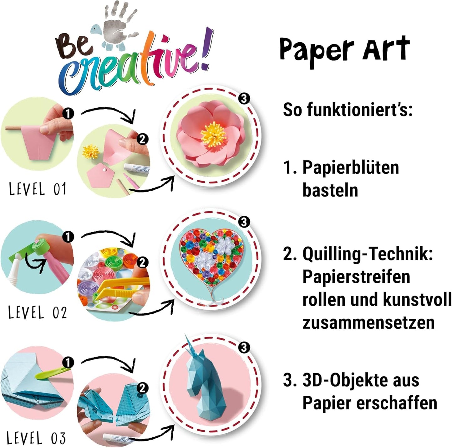 Paper Art Flower & Unicorn