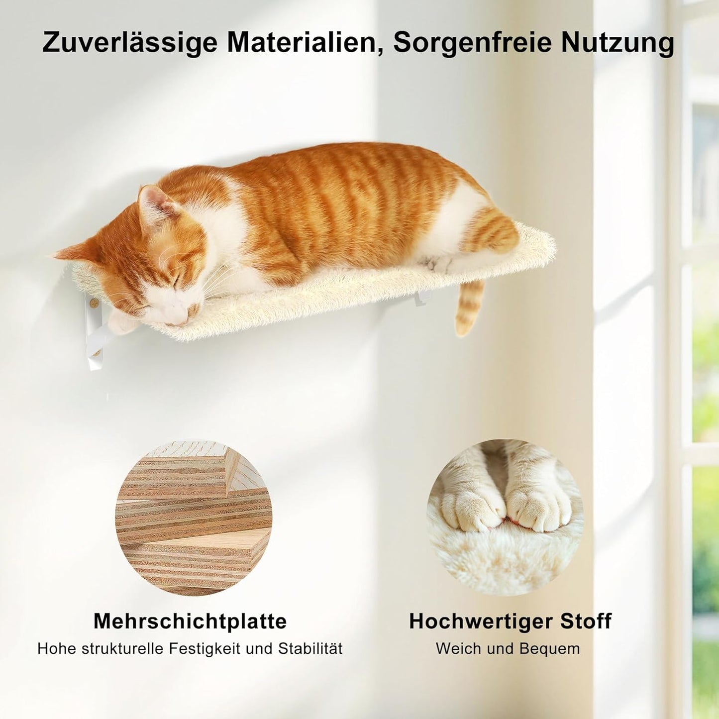 10-teiliges Kletterwand-Set mit Hängematte, Beige