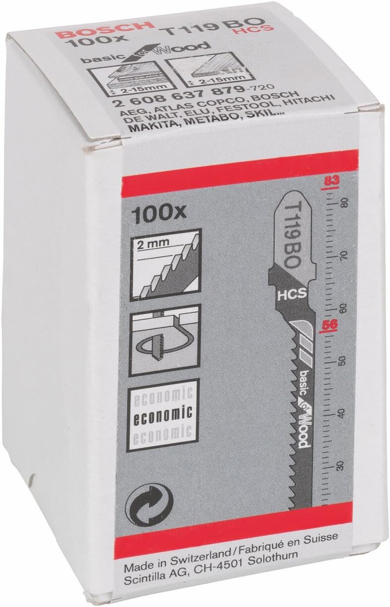 Stichsägeblatt T 119 BO, 100 Stück