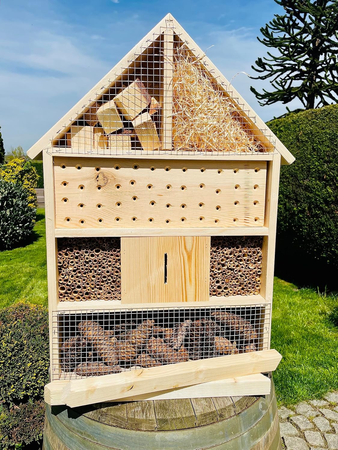 Insektenhotel aus Holz, Natur XL