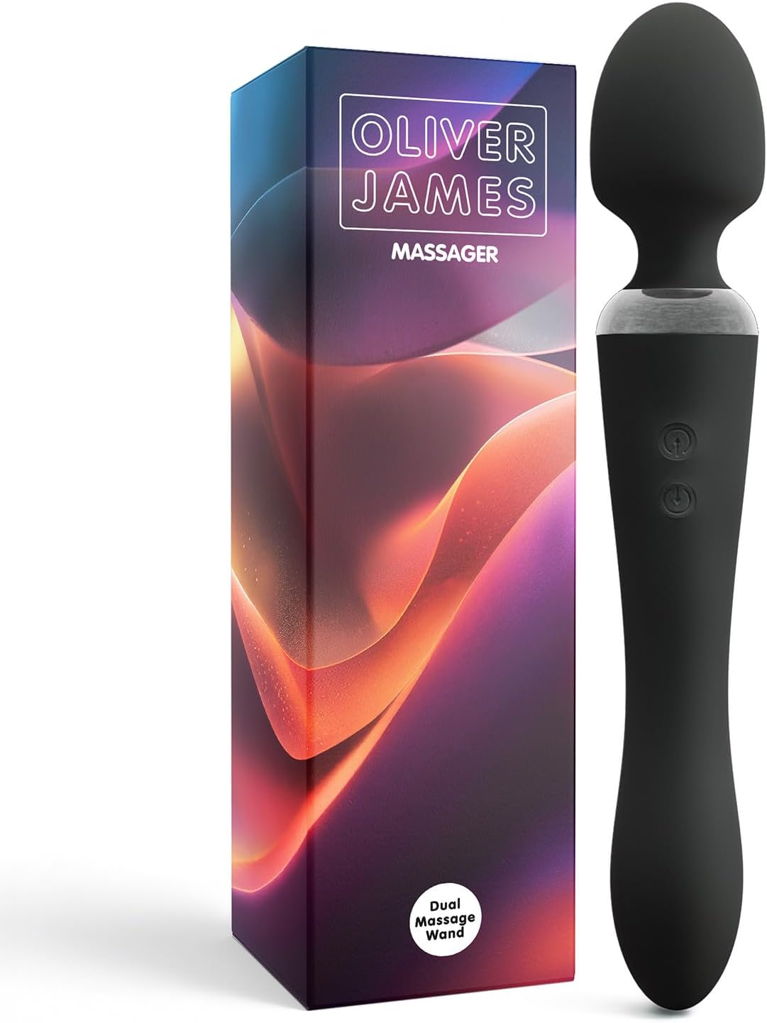 Doppelkopf Vibrator & Dildo mit 10 Vibrationsmodi, Schwarz