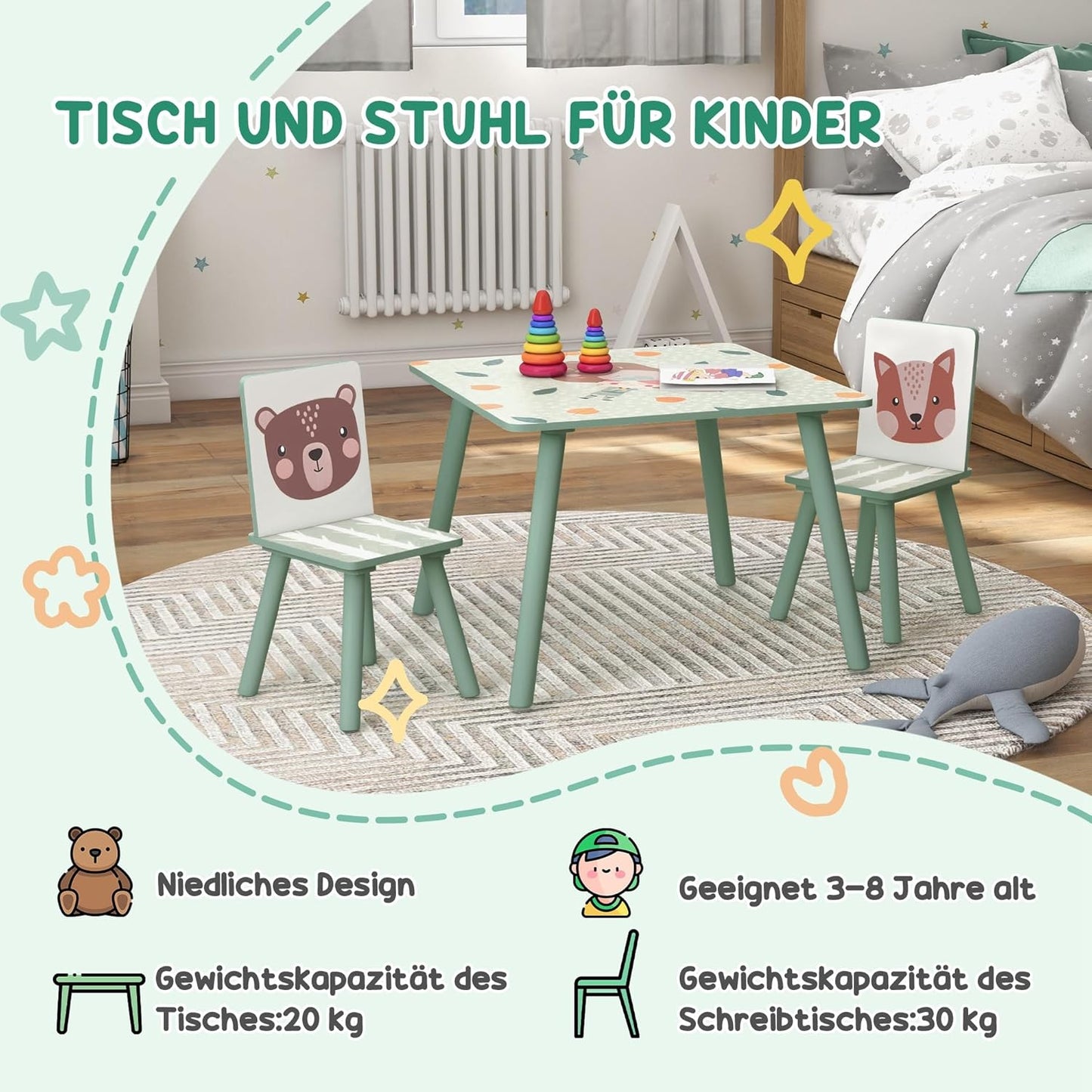 Kinder Sitzgruppe, Grün