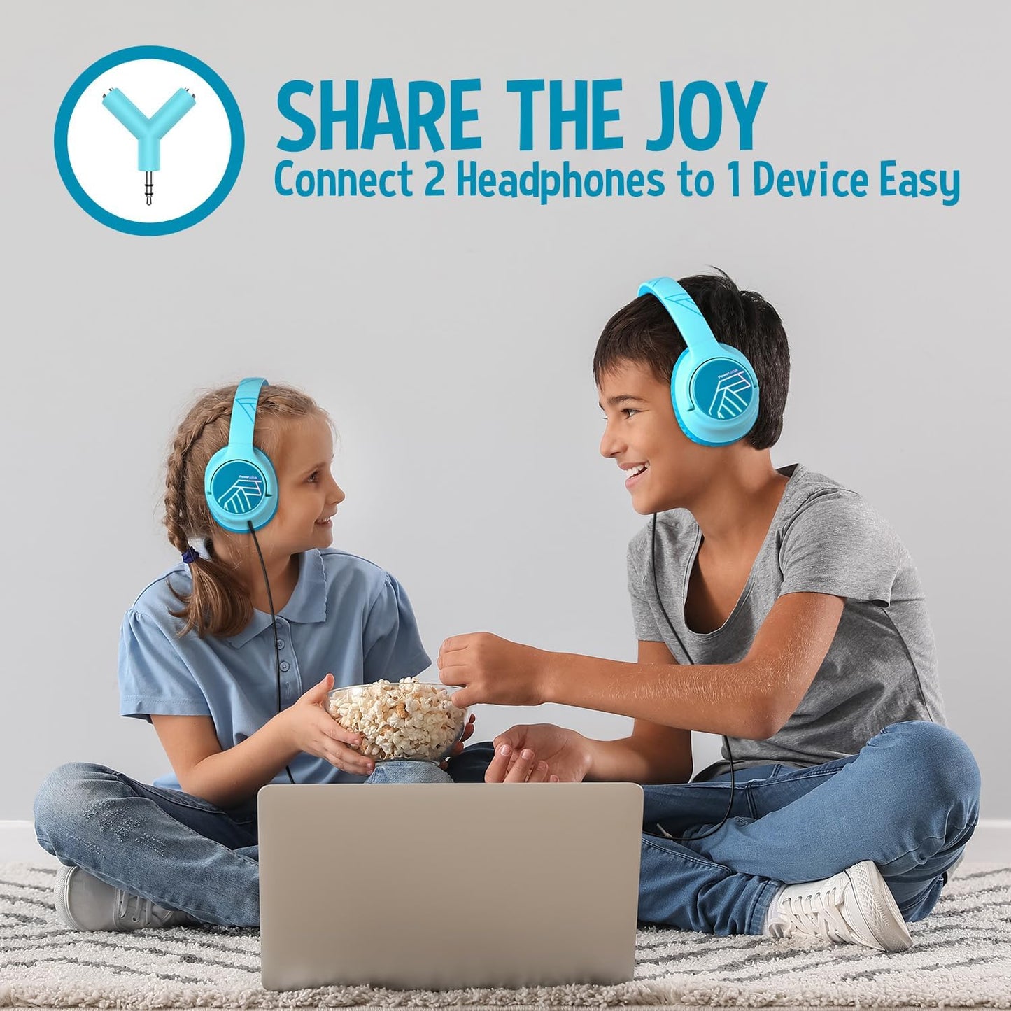 Bobo Bluetooth-Kopfhörer für Kinder, Blau