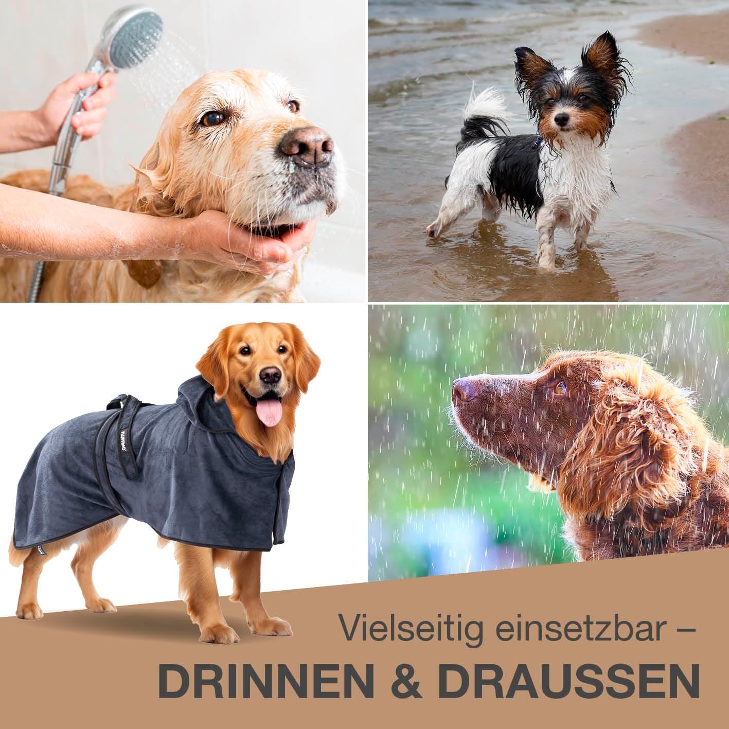Hundebademantel, L