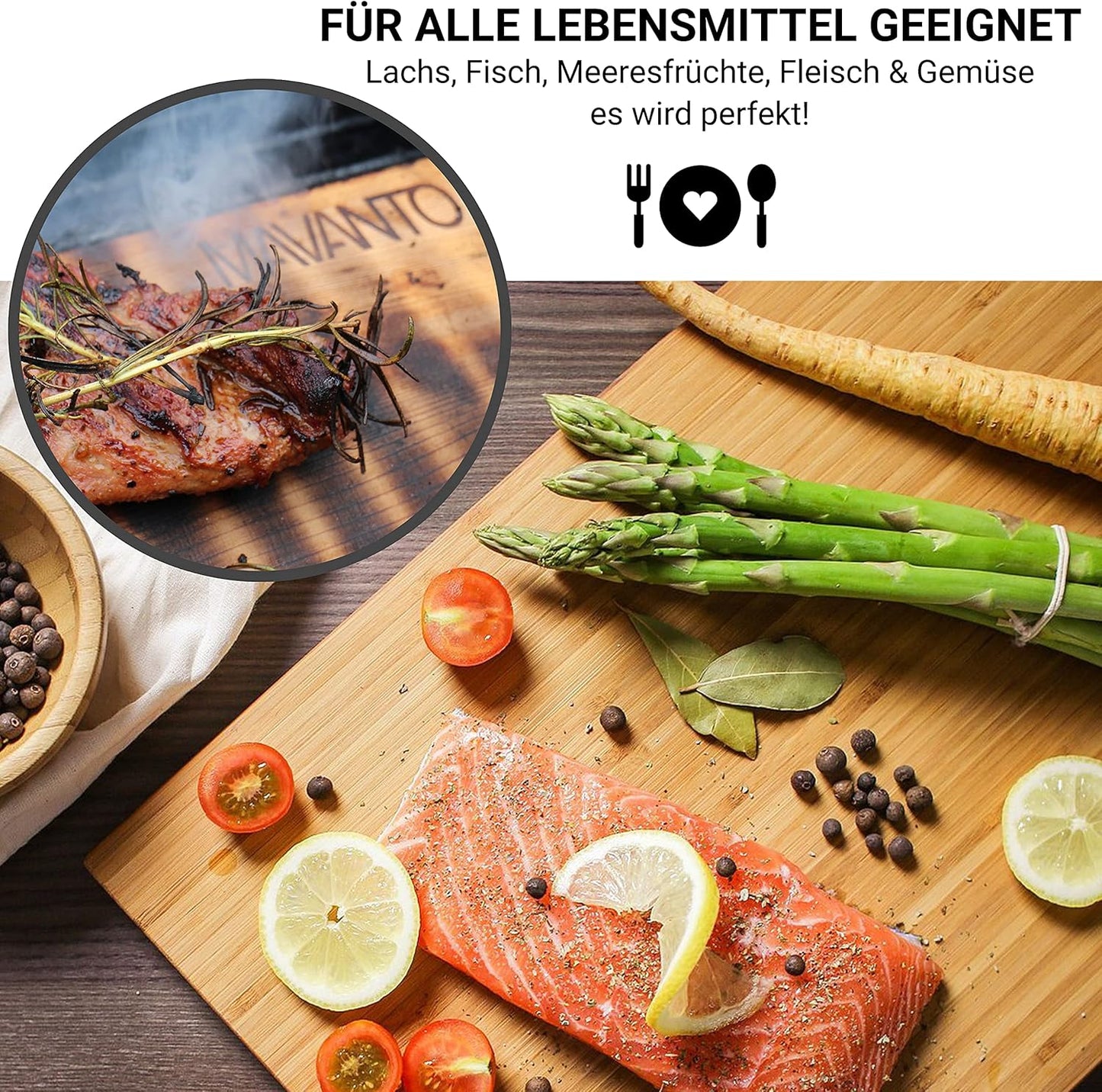 6-teiliges XXL Räucherbretter-Set aus Zedernholz, 6er Set