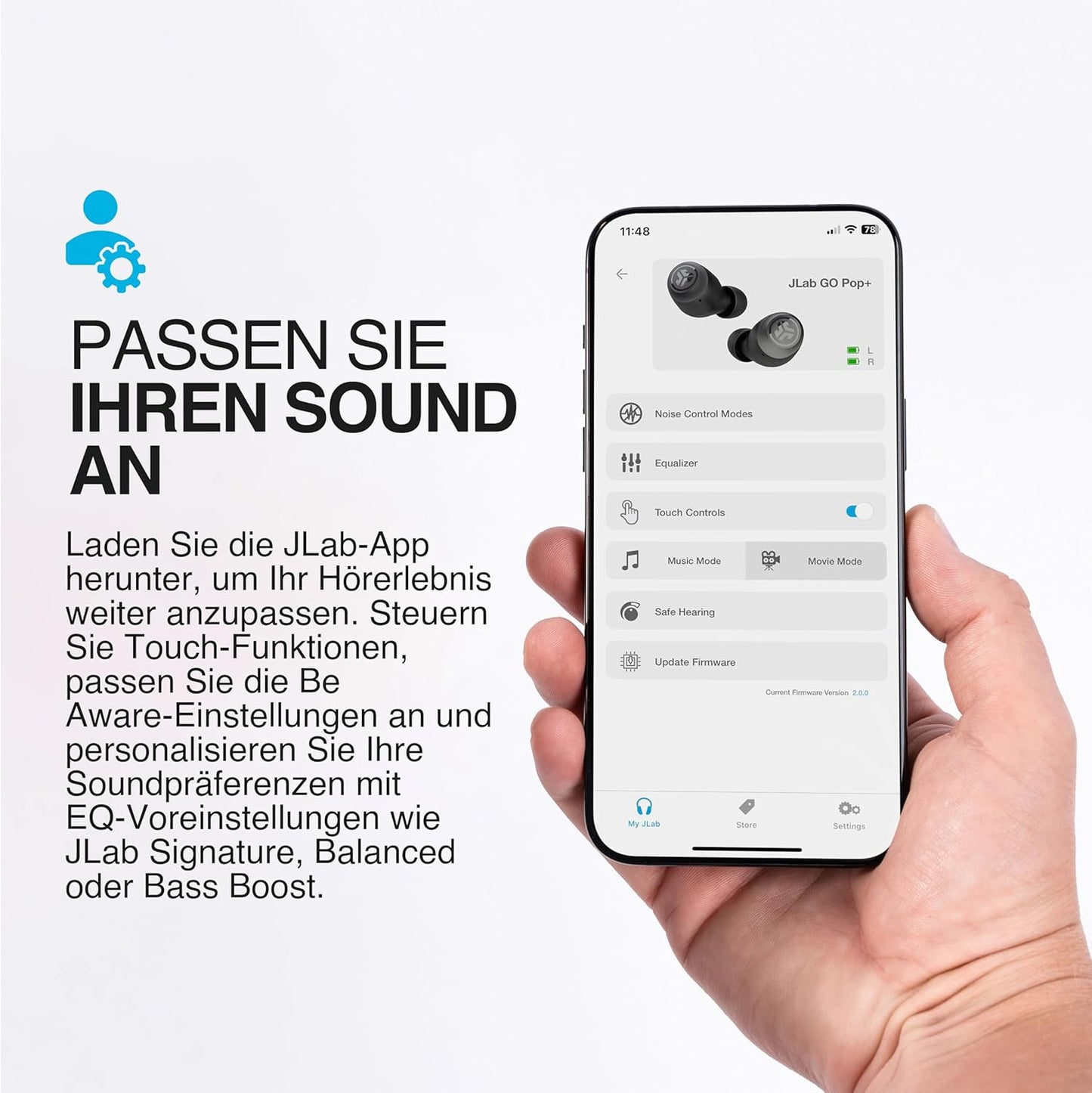Go Air Pop+ In Ear Kopfhörer, Hellblau POP+