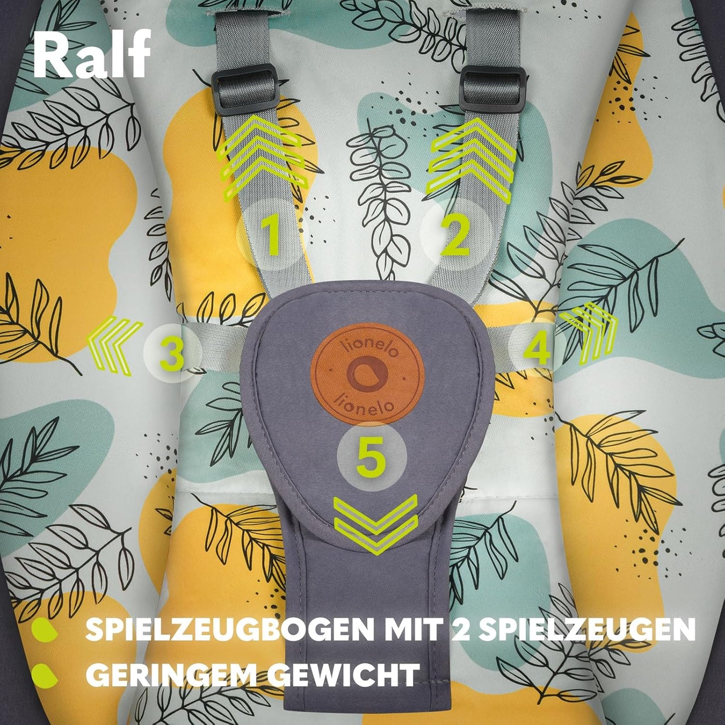 2-in-1 Babywippe Ralf, Mehrfarbig