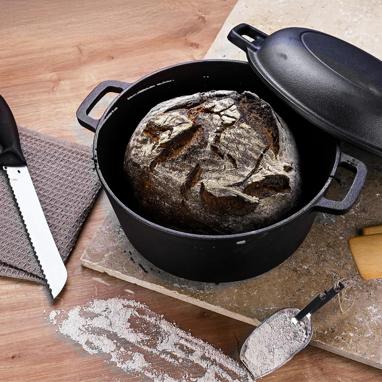 Dutch Oven CI 350 Gusseisen Brat- & Kochtopf 26 cm