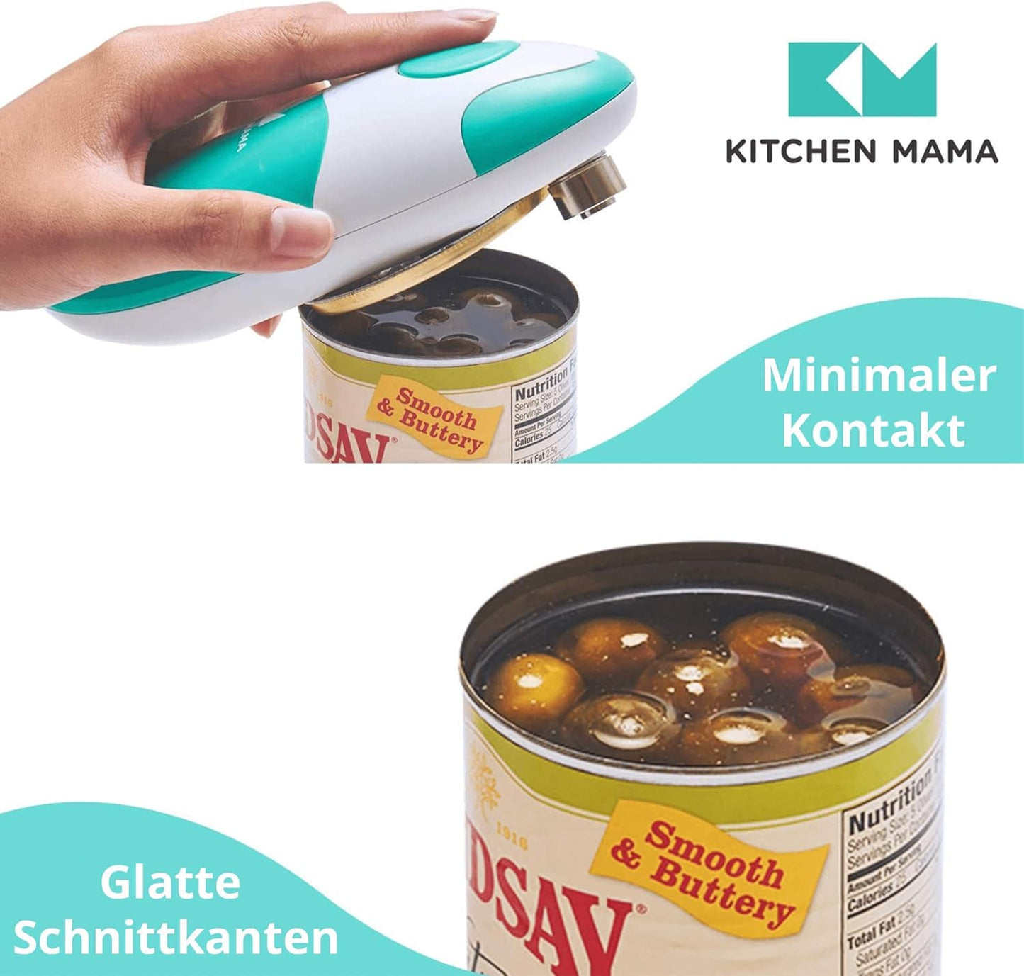 Elektrischer Dosenöffner, Auto - Blaugrün