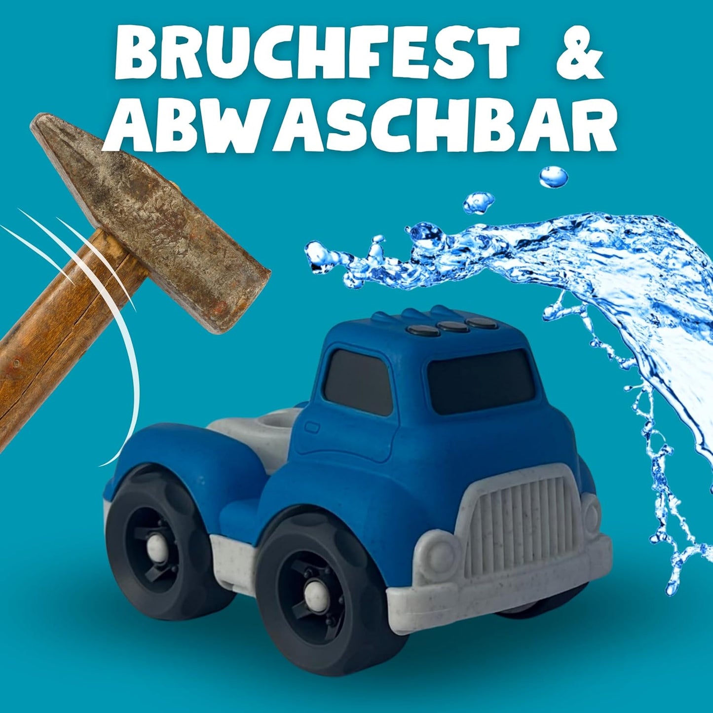 Autotransporter mit 2 Autos, Autotransporter Blau